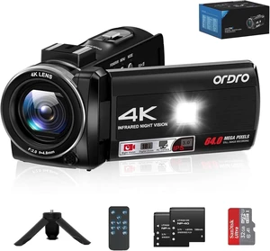 Z36 Camcorder Video Camera 4K 64MP Digital Camera for Vlogging 18X Digital Zoom Video Camera with IR Night Vision,Mini Tripod, 32G Card Z36 Camcorder Video Camera 4K 64MP Digital Camera for Vlogging 18X Digital Zoom Video Camera with IR Night Vision,Mini Tripod, 32G Card