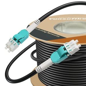 75m / 246ft OFNR 5.0mm Diameter OM3 Multimode Fiber Cable LC to LC, Riser Rated Uniboot LC-LC Fiber Optic Patch Cord, Duplex 50/125 MMF Optical Jumper, Black 75m / 246ft OFNR 5.0mm Diameter OM3 Multimode Fiber Cable LC to LC, Riser Rated Uniboot LC-LC Fiber Optic Patch Cord, Duplex 50/125 MMF Optical Jumper, Black