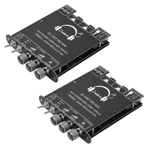 2PCS ZK-1002T Pro Max 2.0 Channel Bluetooth 5.3 Amplifier Board 100W+100W HiFi Audio AMP with Treble and Bass, TWS/BT/USB/AUX Inputs, DC 12-24V 2.0 Channel Stereo AMP Module for DIY Speakers 2PCS ZK-1002T Pro Max 2.0 Channel Bluetooth 5.3 Amplifier Board 100W+100W HiFi Audio AMP with Treble and Bass, TWS/BT/USB/AUX Inputs, DC 12-24V 2.0 Channel Stereo AMP Module for DIY Speakers