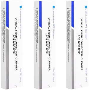 3-Pack Fiber Optic Cleaner Tool for MPO/MTP Connector - Cleaning Pen Over 500 Cleans for Fiber Endface & Optical Connector (Blue) 3-Pack Fiber Optic Cleaner Tool for MPO/MTP Connector - Cleaning Pen Over 500 Cleans for Fiber Endface & Optical Connector (Blue)
