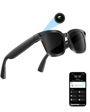 AI Smart Glasses with Camera, 8MP 1200P HD Video & Photo Capture Supports Real-Time Translation, Voice Assistant, Open-Ear Audio, Object Recognition, Audio Recording, for Life Travel Work AI Smart Glasses with Camera, 8MP 1200P HD Video & Photo Capture Supports Real-Time Translation, Voice Assistant, Open-Ear Audio, Object Recognition, Audio Recording, for Life Travel Work