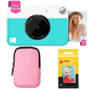 Printomatic Full-Color Instant Print Camera Starter Bundle + Soft Case + Zink 20pk Photo Paper - Colorful Photos On 2x3 Sticky-Back Paper - Fun Gift for Birthday Christmas Holiday - Blue Printomatic Full-Color Instant Print Camera Starter Bundle + Soft Case + Zink 20pk Photo Paper - Colorful Photos On 2x3 Sticky-Back Paper - Fun Gift for Birthday Christmas Holiday - Blue