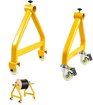 Portable Cable Caddy, Spool Holder with Brake Wheels,Wire Spool Rack for 28" Spools,230 lbs Capacity Portable Cable Caddy, Spool Holder with Brake Wheels,Wire Spool Rack for 28" Spools,230 lbs Capacity