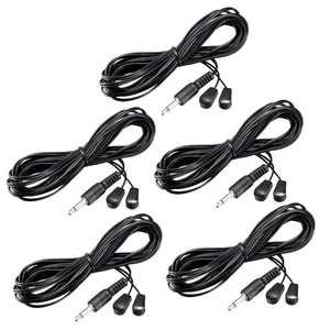 5Pcs IR Infrared Emitter Extension Cable 9.8ft Long Dual Black Head | 45 Degree Emission Angle 3.5mm Jack 5Pcs IR Infrared Emitter Extension Cable 9.8ft Long Dual Black Head | 45 Degree Emission Angle 3.5mm Jack
