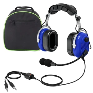 Aviation Headset Pilot Noise Cancelling Headphones for Pilot Flight School Student Dual Twin GA Plug Helicopter Headsets (Blue) Aviation Headset Pilot Noise Cancelling Headphones for Pilot Flight School Student Dual Twin GA Plug Helicopter Headsets (Blue)