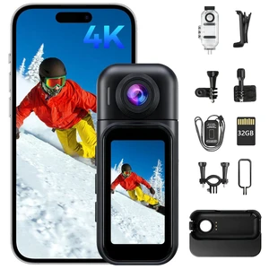 Mini Body Camera 4K Bodycam Waterproof Thumb Action Camera with APP | Hands-Free POV Vlogging Cam for Motorcycle, Cycling, Diving Mini Body Camera 4K Bodycam Waterproof Thumb Action Camera with APP | Hands-Free POV Vlogging Cam for Motorcycle, Cycling, Diving