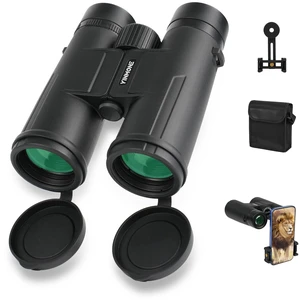 HD 12x42 Waterproof Binoculars Adult High Power BAK4 FMC Lens&Phone Adapter | IPX7 Waterproof Fogproof Bird Watching Hunting Sports Concerts Wildlife Hiking Cruise Travel Compact Portable Low Light HD 12x42 Waterproof Binoculars Adult High Power BAK4 FMC Lens&Phone Adapter | IPX7 Waterproof Fogproof Bird Watching Hunting Sports Concerts Wildlife Hiking Cruise Travel Compact Portable Low Light