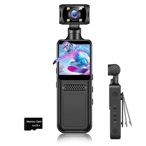 Body Camera with Audio and Video Recording, Mini Wearable Body Worn Cam Sports & Action Video Cameras with 64G Card Body Camera with Audio and Video Recording, Mini Wearable Body Worn Cam Sports & Action Video Cameras with 64G Card
