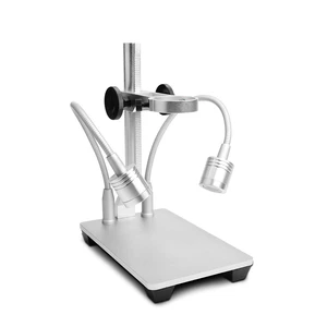 Updated 2 Lamps Aluminum Alloy Stand Holder for USB Microscope | Universal Adjustable Desktop Support Bracket for Max 1.4" Diameter Endoscope Magnifier Loupe Camera Updated 2 Lamps Aluminum Alloy Stand Holder for USB Microscope | Universal Adjustable Desktop Support Bracket for Max 1.4" Diameter Endoscope Magnifier Loupe Camera