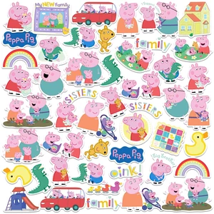 Peppa Pig New Family 50ct Vinyl L Deluxe Stickers, Tablet, Indoor/Outdoor Peppa Pig New Family 50ct Vinyl L Deluxe Stickers, Tablet, Indoor/Outdoor