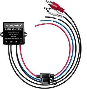Marine Bluetooth Receiver - IP67 Waterproof BT 5.3 Remote Wireless Connectivity, Stero Male RCA Output for Vehicle of Boat,UTV,ATV, Golf Carts,Motorcycles, Speakers Marine Bluetooth Receiver - IP67 Waterproof BT 5.3 Remote Wireless Connectivity, Stero Male RCA Output for Vehicle of Boat,UTV,ATV, Golf Carts,Motorcycles, Speakers