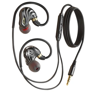 Dual Driver Wired Earbuds 3.5mm Jack Headphones Plug in Ear Buds | Extra bass earbuds, hifi, wrap around over ear, microphone, hook, sport, running, aux, braided cable, noise isolation Dual Driver Wired Earbuds 3.5mm Jack Headphones Plug in Ear Buds | Extra bass earbuds, hifi, wrap around over ear, microphone, hook, sport, running, aux, braided cable, noise isolation