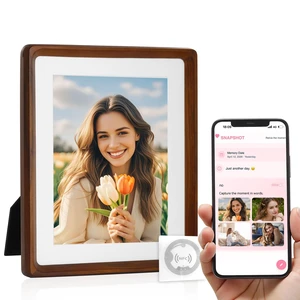 Smart Picture Frame, 8x10 Wireless Wood NFC Photo Frame, Tabletop&Wall-Mounted, Share Photos/Videos/Recording from Phone to Webpage for Party/Travel/Home & Gifts, Compatible iPhone/Android Smart Picture Frame, 8x10 Wireless Wood NFC Photo Frame, Tabletop&Wall-Mounted, Share Photos/Videos/Recording from Phone to Webpage for Party/Travel/Home & Gifts, Compatible iPhone/Android