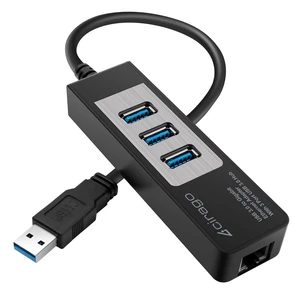 USB 3.0 to Gigabit Ethernet Adapter with 3 Port USB 3.0 Hub | Multiport Network Adapter, RJ45 10/100/1000 Gigabit Ethernet, Compatible for Laptop, MacBook, XPS, Windows 10/8/7 USB 3.0 to Gigabit Ethernet Adapter with 3 Port USB 3.0 Hub | Multiport Network Adapter, RJ45 10/100/1000 Gigabit Ethernet, Compatible for Laptop, MacBook, XPS, Windows 10/8/7