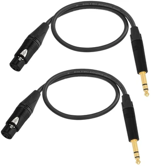 6.35mm to XLR Female Stereo Audio Cable 2FT Belden 1813A Shielded Balanced TRS to XLR Cable for Bass Guitar, Microphone, Speaker,Noise-Free Pro Audio 2-Pack 6.35mm to XLR Female Stereo Audio Cable 2FT Belden 1813A Shielded Balanced TRS to XLR Cable for Bass Guitar, Microphone, Speaker,Noise-Free Pro Audio 2-Pack
