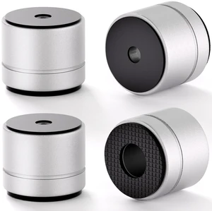 Aluminum Speaker Isolation Feet 1 Inch with Dual-Sided Silicone Pad, Silver | 30*25mm 4-Pack, PC Case Feet with 6-32/M4/M6 Screws, Non-Slip Riser Feet with High Load Capacity for Heavy Equipment Aluminum Speaker Isolation Feet 1 Inch with Dual-Sided Silicone Pad, Silver | 30*25mm 4-Pack, PC Case Feet with 6-32/M4/M6 Screws, Non-Slip Riser Feet with High Load Capacity for Heavy Equipment
