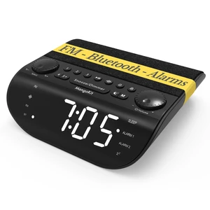 FM Bedside Radio with Bluetooth 5.3, Dual Alarm Clock for Bedrooms | 90dB Loud Alarm for Heavy Sleepers, Snooze, 9 Natural Sounds, Stereo Speakers, Large Clear Dimmable Display |20 FM Presets FM Bedside Radio with Bluetooth 5.3, Dual Alarm Clock for Bedrooms | 90dB Loud Alarm for Heavy Sleepers, Snooze, 9 Natural Sounds, Stereo Speakers, Large Clear Dimmable Display |20 FM Presets