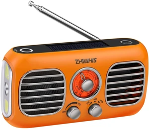 Emergency Radio with Portable Fan, AM/FM/WB Weather Radios with SOS Siren, Hand Crank/Solar Panel/4000mAh/Rotary Knob/Rechargeable Retro Receiver with LED Light ZWS-380 Emergency Radio with Portable Fan, AM/FM/WB Weather Radios with SOS Siren, Hand Crank/Solar Panel/4000mAh/Rotary Knob/Rechargeable Retro Receiver with LED Light ZWS-380