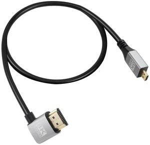 90 Degree Right Angle UHD 8K HDTV Male to Micro HDTV Male 18Gbps 2.1 Extended Cable Supports 8k@60Hz, 1080p, ARC, 3D, for DVR, HDTV, (Right Angle, 0.5m) 90 Degree Right Angle UHD 8K HDTV Male to Micro HDTV Male 18Gbps 2.1 Extended Cable Supports 8k@60Hz, 1080p, ARC, 3D, for DVR, HDTV, (Right Angle, 0.5m)