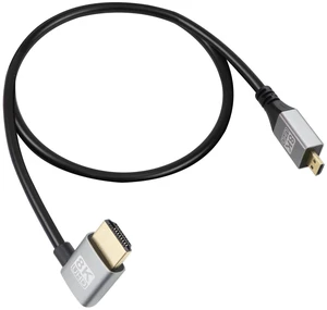 90 Degree Left Angle UHD 8K HDTV Male to Micro HDTV Male 18Gbps 2.1 Extended Cable Supports 8k@60Hz, 1080p, ARC, 3D, for DVR, HDTV, (Left Angle, 0.5m) 90 Degree Left Angle UHD 8K HDTV Male to Micro HDTV Male 18Gbps 2.1 Extended Cable Supports 8k@60Hz, 1080p, ARC, 3D, for DVR, HDTV, (Left Angle, 0.5m)