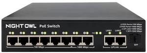 8-Port PoE Switch for Compatible NVR Security Systems, Plug-and-Play Power & Expansion for PoE Cameras 8-Port PoE Switch for Compatible NVR Security Systems, Plug-and-Play Power & Expansion for PoE Cameras