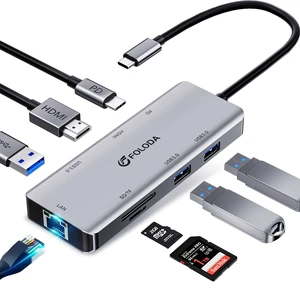 USB C HUB HDMI 4K@60Hz, 8-in-1 Docking Station, Multiports USB C Adapter with Gigabit Ethernet, PD 100W, 3*USBA 3.0, TF/SD, USB C Dock Compatible for MacBook Pro/Air, iPad Pro, iPhone 15, Dell, etc USB C HUB HDMI 4K@60Hz, 8-in-1 Docking Station, Multiports USB C Adapter with Gigabit Ethernet, PD 100W, 3*USBA 3.0, TF/SD, USB C Dock Compatible for MacBook Pro/Air, iPad Pro, iPhone 15, Dell, etc