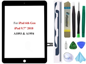 Touch Screen Replacement for iPad 6 6th Generation 2018 9.7inch,A1893 A1954 Digitizer Glass Assembly Without Home Button+Professional Tool Kit(Black) Touch Screen Replacement for iPad 6 6th Generation 2018 9.7inch,A1893 A1954 Digitizer Glass Assembly Without Home Button+Professional Tool Kit(Black)