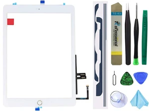 Touch Screen Replacement for iPad 6 9.7 inch 2018, Digitizer Replacement for iPad 6 th Gen A1954 A1893 with Home Button+ Pre-Installed Adhesive + Professional Tool Kit(White) Touch Screen Replacement for iPad 6 9.7 inch 2018, Digitizer Replacement for iPad 6 th Gen A1954 A1893 with Home Button+ Pre-Installed Adhesive + Professional Tool Kit(White)