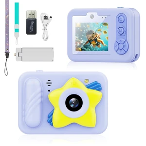 Waterproof Kids' Camera Cute - 48MP, 1080P Video, with 32GB SD Card Strap Stand, Fun Stickers & Frames, Ideal Compact Travel Swimming Snorkeling for 3-12 Years Old Girl Boy Child, Blue Waterproof Kids' Camera Cute - 48MP, 1080P Video, with 32GB SD Card Strap Stand, Fun Stickers & Frames, Ideal Compact Travel Swimming Snorkeling for 3-12 Years Old Girl Boy Child, Blue