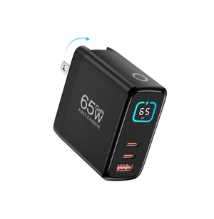 65W USB C Charger Block,3-Port GaN III Fast Charging Block with Foldable Plug with Screen, Portable Fast Power Adapter for Mac Book Pro/Air,iPhone 17/16/15/14 Series,iPad,Galaxy,AirPods(1Pack) 65W USB C Charger Block,3-Port GaN III Fast Charging Block with Foldable Plug with Screen, Portable Fast Power Adapter for Mac Book Pro/Air,iPhone 17/16/15/14 Series,iPad,Galaxy,AirPods(1Pack)