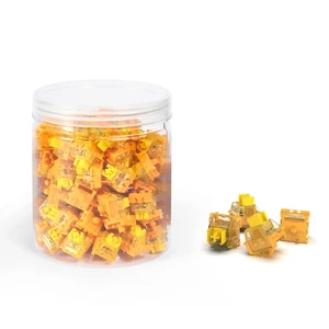 x Banana Yellow Switches for Mechanical Keyboard DIY, 38gf Linear Keyswitch 3 Pins, Pre Lubed with POM Stem Compatible for MX Mechanical Keyboard Switches Set (100PCS,Yellow) x Banana Yellow Switches for Mechanical Keyboard DIY, 38gf Linear Keyswitch 3 Pins, Pre Lubed with POM Stem Compatible for MX Mechanical Keyboard Switches Set (100PCS,Yellow)