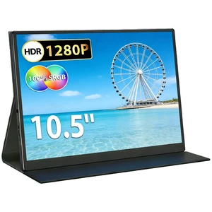 10.5" Portable Monitor 1920x1280 IPS Screen, 420 nits Brightness USB C Portable Gaming Monitor for Laptop PC Phone Mac Steam Deck, with Smart Cover & Speakers, Travel Second Screen for Work 10.5" Portable Monitor 1920x1280 IPS Screen, 420 nits Brightness USB C Portable Gaming Monitor for Laptop PC Phone Mac Steam Deck, with Smart Cover & Speakers, Travel Second Screen for Work