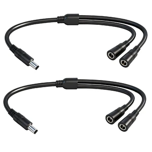 1.3FT 5.5mm×2.5mm14AWG Heavy-Duty DC Power Splitter 1 Male to 2 Female 2pcs | for Solar Panels, Energy Storage Systems, Outdoor Power Supplies, and LED Strip Lights 1.3FT 5.5mm×2.5mm14AWG Heavy-Duty DC Power Splitter 1 Male to 2 Female 2pcs | for Solar Panels, Energy Storage Systems, Outdoor Power Supplies, and LED Strip Lights