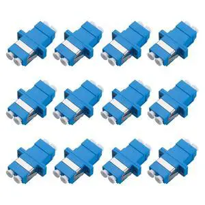 12pcs LC to LC Signlemode Fiber Optic Coupler Adapter | Female To Female, LC/LC Coupler Duplex Singlemode (SM), Single Mode Connector 12pcs LC to LC Signlemode Fiber Optic Coupler Adapter | Female To Female, LC/LC Coupler Duplex Singlemode (SM), Single Mode Connector