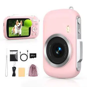 Digital Camera 4K 64MP - Vlogging Camera for Kids & Beginners | 18X Zoom Point and Shoot Camera Anti Shake, Compact with Flash, Gift for Boys Girls(Pink) Digital Camera 4K 64MP - Vlogging Camera for Kids & Beginners | 18X Zoom Point and Shoot Camera Anti Shake, Compact with Flash, Gift for Boys Girls(Pink)