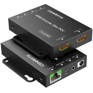 4K@60Hz 4:4:4 HDMI Extender Over Single Cat5e/Cat6/Cat 7, Up to 230Ft (1080P), 164FT(4K), HDMI Over Ethernet, Supports Bidirectional IR, 3D, HDCP, EDID, POC 4K@60Hz 4:4:4 HDMI Extender Over Single Cat5e/Cat6/Cat 7, Up to 230Ft (1080P), 164FT(4K), HDMI Over Ethernet, Supports Bidirectional IR, 3D, HDCP, EDID, POC