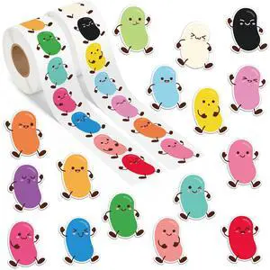 Easter Cute Jelly Beans Roll Stickers - 1000Pcs in 16 Designs Funny Jelly Beans Candy Vinyl Stickers, Colorful Spring Waterproof Decals for Laptop Luggage Notebpook, Gift for Birthday Party Easter Cute Jelly Beans Roll Stickers - 1000Pcs in 16 Designs Funny Jelly Beans Candy Vinyl Stickers, Colorful Spring Waterproof Decals for Laptop Luggage Notebpook, Gift for Birthday Party