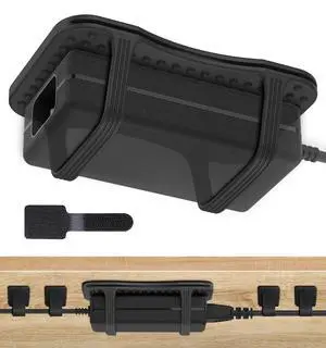 Laptop Charger Holder, Reinforced Silicone Adapter Mount for Under Desk Power Brick with Self-Adhesive Cable Ties, Heat-Dissipating Non-Slip Organizer for Home Office & Gaming Desk Laptop Charger Holder, Reinforced Silicone Adapter Mount for Under Desk Power Brick with Self-Adhesive Cable Ties, Heat-Dissipating Non-Slip Organizer for Home Office & Gaming Desk