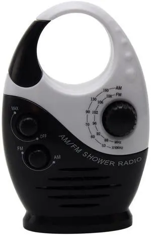 Shower Radio Speaker, Portable AM/FM Shower Radio, Waterproo-f Hanging Radio Adjustable Volume for Bathroom,Beach,Outdoor(Color:Black) Shower Radio Speaker, Portable AM/FM Shower Radio, Waterproo-f Hanging Radio Adjustable Volume for Bathroom,Beach,Outdoor(Color:Black)