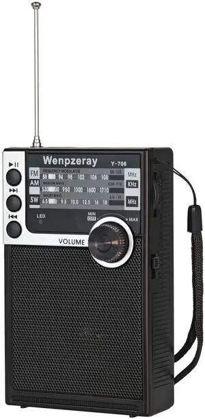 Y-706 Pocket AM FM SW Radio,Battery Powered with Bluetooth Speaker,Black | Senior friendly easy-use radio for gifting.pair devices via Bluetooth,USB & TF playback outdoor & emergency use Y-706 Pocket AM FM SW Radio,Battery Powered with Bluetooth Speaker,Black | Senior friendly easy-use radio for gifting.pair devices via Bluetooth,USB & TF playback outdoor & emergency use