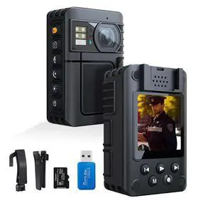 1080P Body Camera, with 64GB Kingston TF Card, Patrol Police Body Worn Night Vision Camera, Personal Waterproof Wearable Cam with Shoulder Clip, 10h Record for Law Enforcement/Sporting Trip 1080P Body Camera, with 64GB Kingston TF Card, Patrol Police Body Worn Night Vision Camera, Personal Waterproof Wearable Cam with Shoulder Clip, 10h Record for Law Enforcement/Sporting Trip