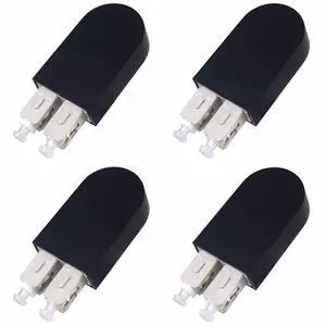 4-Pack SC/OM2 Fiber Optic Loopback Adapter Multimode 50/125 Optical Cable Test Adapter Connector for Testing Applications 4-Pack SC/OM2 Fiber Optic Loopback Adapter Multimode 50/125 Optical Cable Test Adapter Connector for Testing Applications