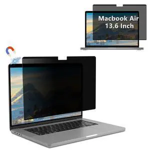 Magnetic Privacy Screen Protector for MacBook Air 13.6 Inch (M2,M3, M4, M5) | (2022-2026) Removable Matte Anti Glare Blue Light, Private Security Screen Filter for Mac 13.6inch Laptop Magnetic Privacy Screen Protector for MacBook Air 13.6 Inch (M2,M3, M4, M5) | (2022-2026) Removable Matte Anti Glare Blue Light, Private Security Screen Filter for Mac 13.6inch Laptop
