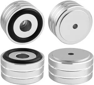 HiFi Audio Isolation Feet 4-Pack Silver-Mini 40 * 22mm | Aluminum Alloy, Non-slip Rubber Ring Base, Turntable Isolation Pads for Speakers, Turntables, Subwoofers, Amplifier HiFi Audio Isolation Feet 4-Pack Silver-Mini 40 * 22mm | Aluminum Alloy, Non-slip Rubber Ring Base, Turntable Isolation Pads for Speakers, Turntables, Subwoofers, Amplifier