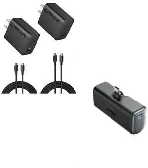 2-Pack USB C Charger and Nano Power Bank 2-Pack USB C Charger and Nano Power Bank