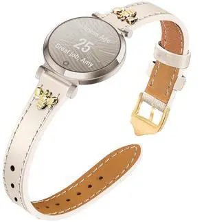 Slim Leather Bands Compatible with Garmin Lily 2 | Leather with Charms, Feminine,Design,for Garmin Lily 2 Watch Band Slim Leather Bands Compatible with Garmin Lily 2 | Leather with Charms, Feminine,Design,for Garmin Lily 2 Watch Band