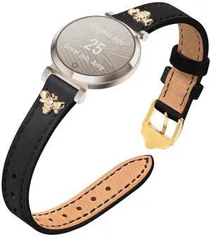 Slim Leather Bands Compatible with Garmin Lily 2 | Leather with Charms, Feminine,Design,for Garmin Lily 2 Watch Band Slim Leather Bands Compatible with Garmin Lily 2 | Leather with Charms, Feminine,Design,for Garmin Lily 2 Watch Band