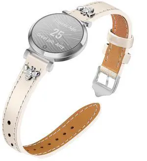 Slim Leather Bands Compatible with Garmin Lily 2 | Leather with Charms, Feminine,Design,for Garmin Lily 2 Watch Band Slim Leather Bands Compatible with Garmin Lily 2 | Leather with Charms, Feminine,Design,for Garmin Lily 2 Watch Band