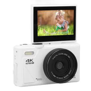 Digital Camera, 64MP 4K UHD Vlogging Camera with 3 Inch Flip Screen, 18X Digital Zoom, Anti Shake, Autofocus, Webcam Function, Retro Digital Point and Shoot Camera for Travel Digital Camera, 64MP 4K UHD Vlogging Camera with 3 Inch Flip Screen, 18X Digital Zoom, Anti Shake, Autofocus, Webcam Function, Retro Digital Point and Shoot Camera for Travel