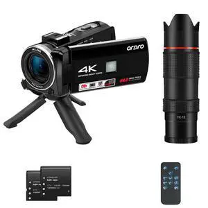 4K Video Camera Camcorder with 12X Telephoto Zoom Lens | 3'' 270° Screen Digital Camcorder for Vlogging YouTube, IR Night Vision w/Remote 4K Video Camera Camcorder with 12X Telephoto Zoom Lens | 3'' 270° Screen Digital Camcorder for Vlogging YouTube, IR Night Vision w/Remote